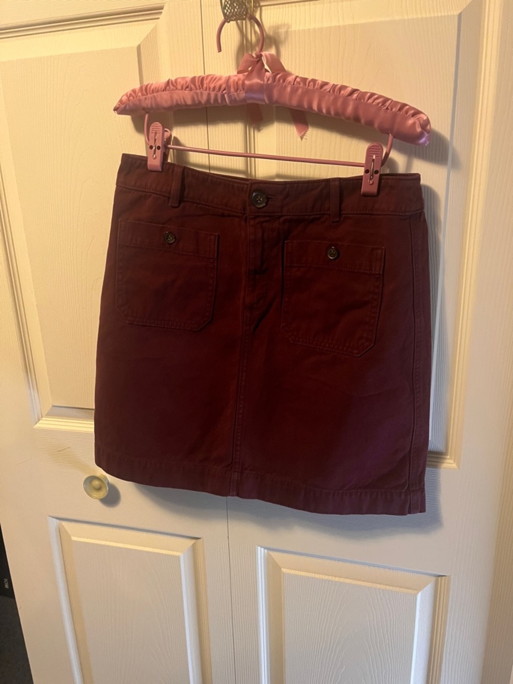 LOFT Burgundy Mini Skirt